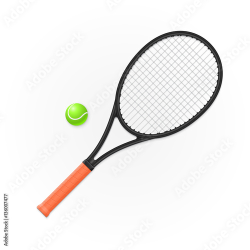 Racket and ball for playing tennis © Farber