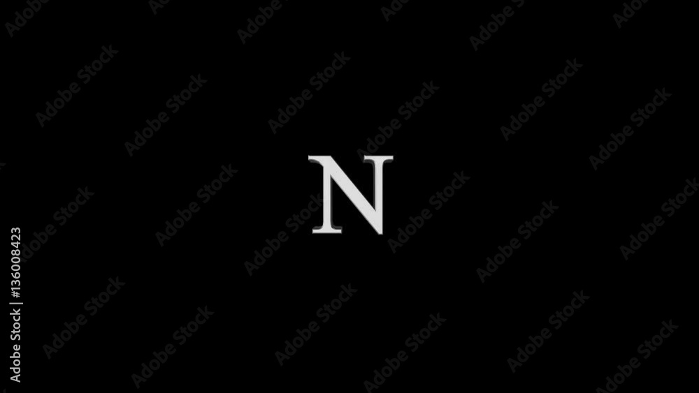 Silver Letter N Silver Letter N