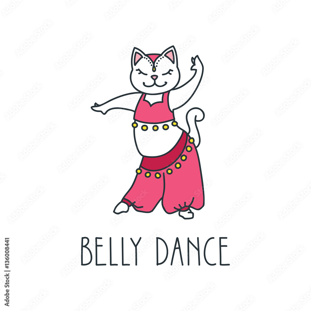 You Feel Sad Dance Illustration Cute Dancing Cat Isolated White Stock  Vector by ©SlyBrowney 366680134