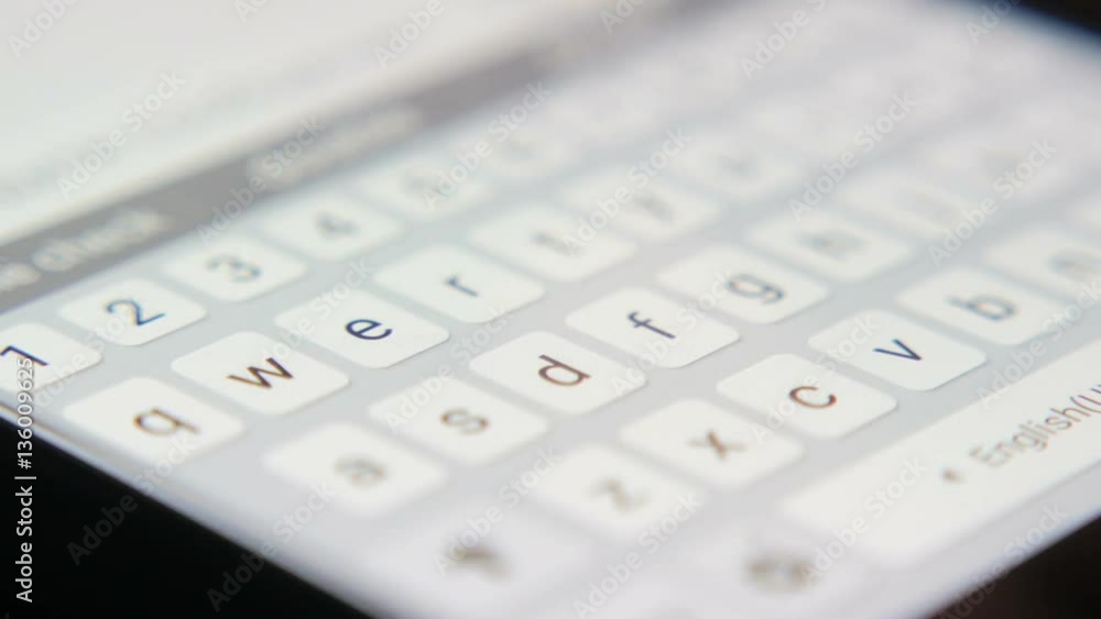 man typing on keypad of his smartphone, macro man typing on keypad of his smartphone, macro
