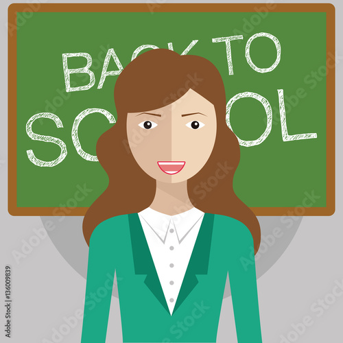 Cheerful teacher on lesson. Teaching. back to school.