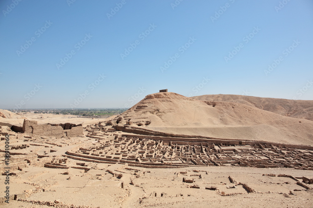Nature and ruins around the Medinet Habu (Mortuary Temple of Ramesses III), West Bank of Luxor in Egypt. Nature and ruins around the Medinet Habu (Mortuary Temple of Ramesses III), West Bank of Luxor in Egypt.