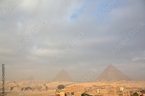 Great Egyptian pyramids in Giza  Cairo  