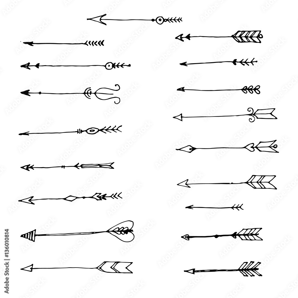 set of arrow painted hands set of arrow painted hands