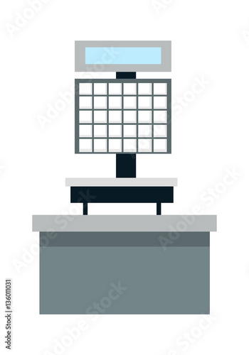 Automatic Electronic Check Printing Scales Vector