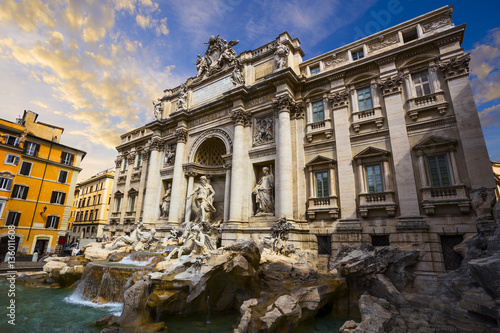 Trevi Fountain - the largest and most famous fountain of Rome. Italy.