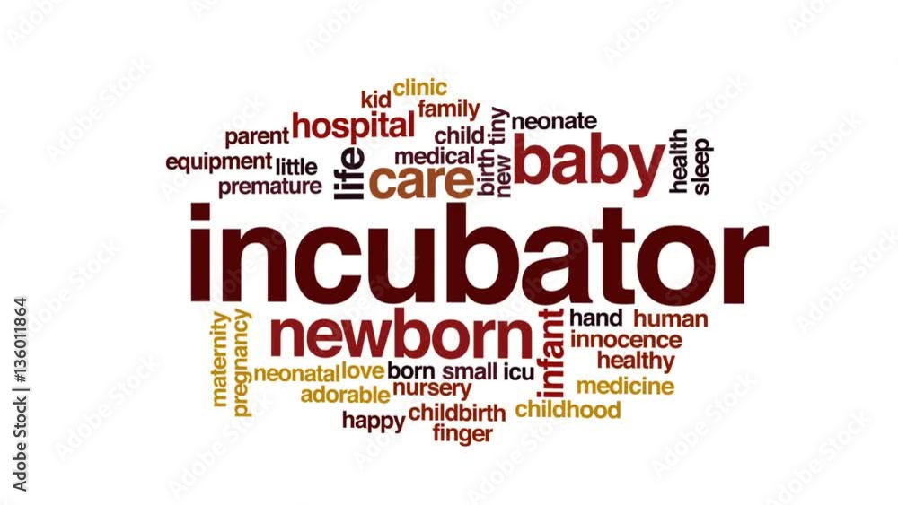 Incubator animated word cloud, text design animation. Incubator animated word cloud, text design animation.
