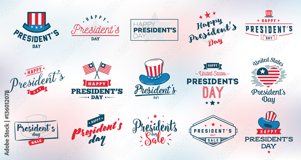 Obraz na plátně Presidents day vector typography.
