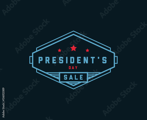 Presidents day vector typography.