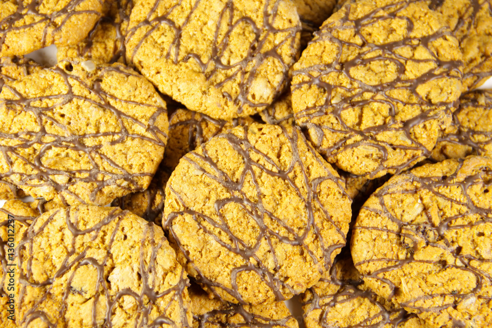 Chocolate chips cookies background Chocolate chips cookies background