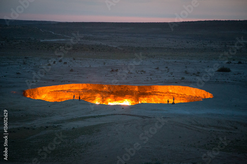Derweze Gas Crater known as 'The Door to Hell',Turkmenistan photo