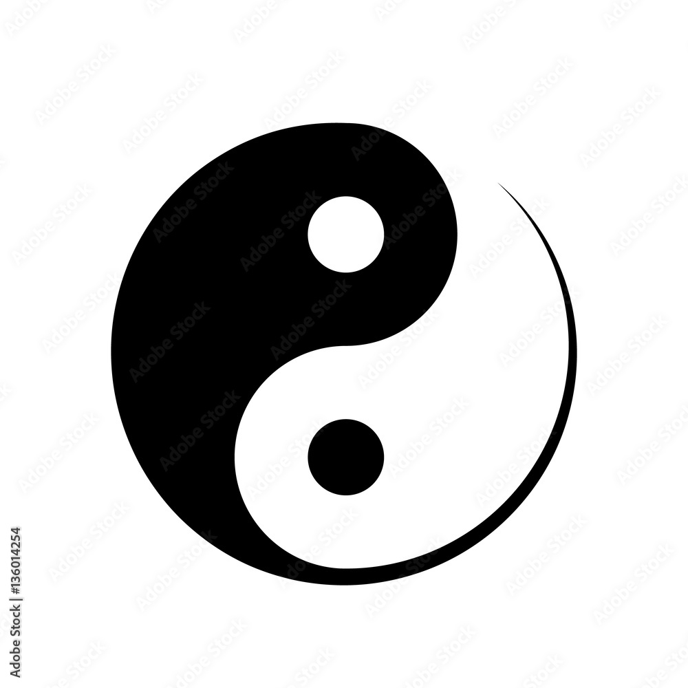 Black and white Yin Yang symbol Black and white Yin Yang symbol