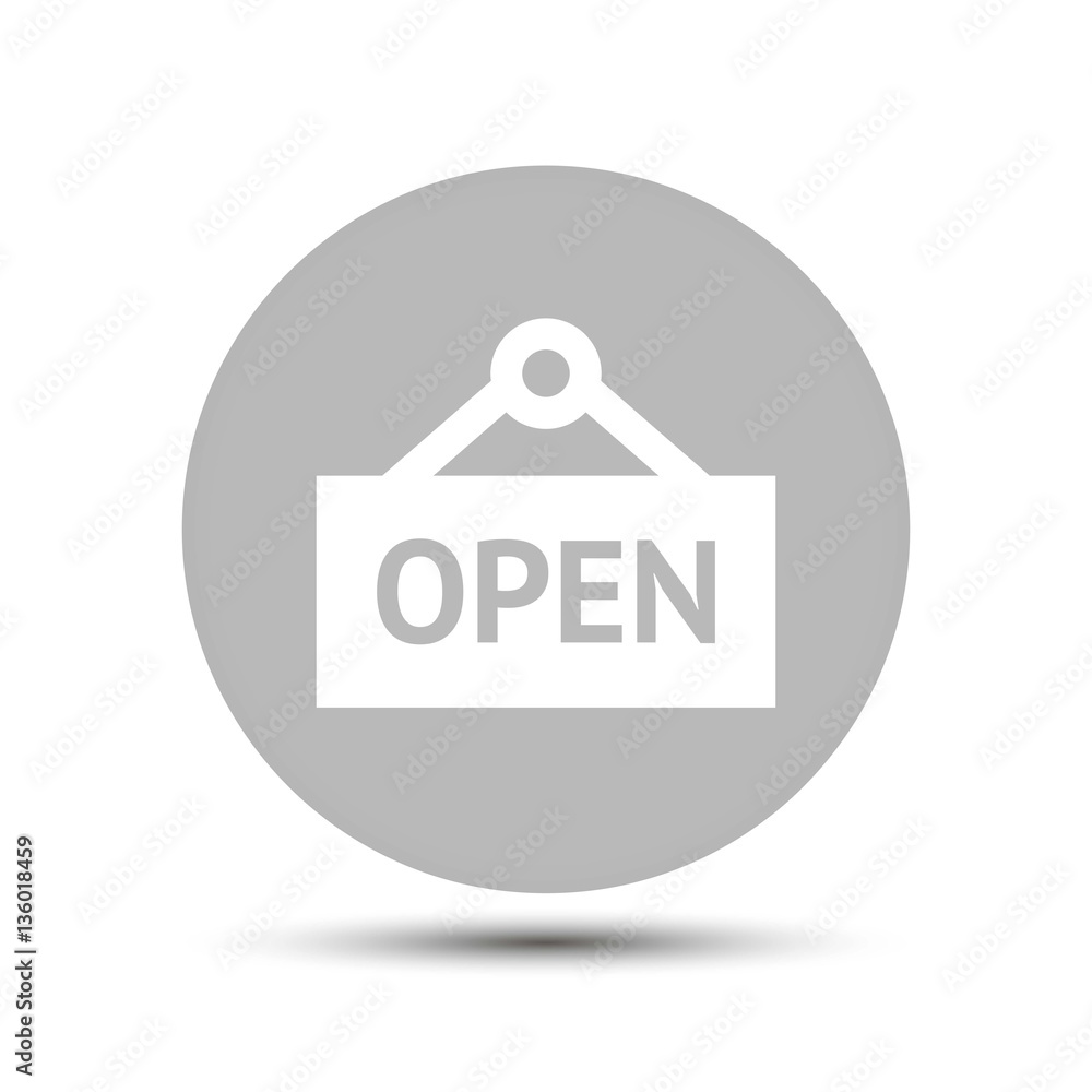 open label icon vector on a gray background open label icon vector on a gray background