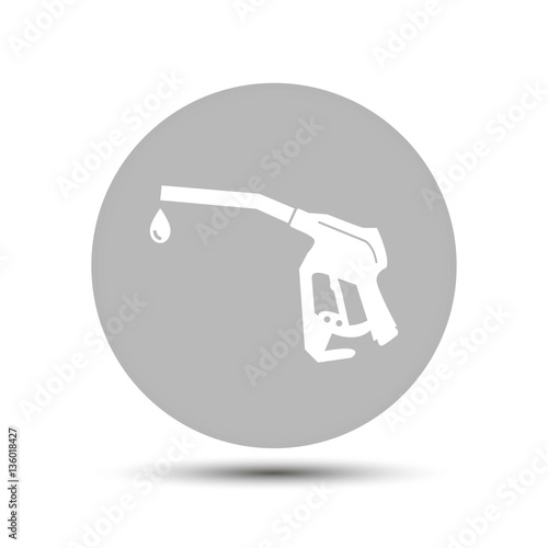 gun refueling icon vector on a gray background