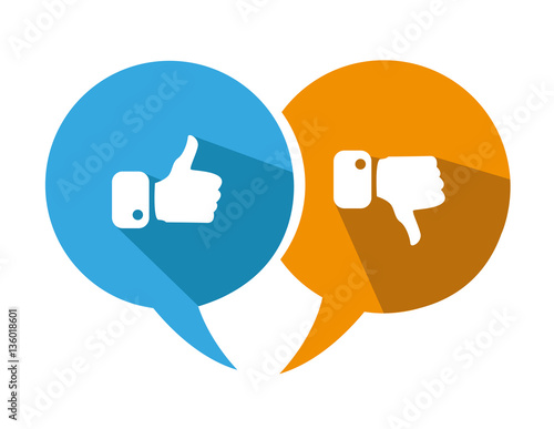 Modern Thumbs Up and Thumbs Down Icons
