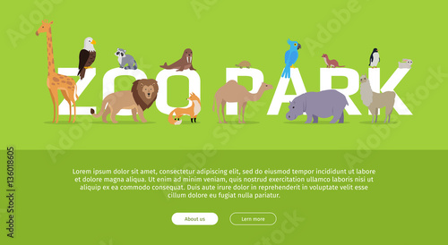 Zoo Park Banner. Website Template