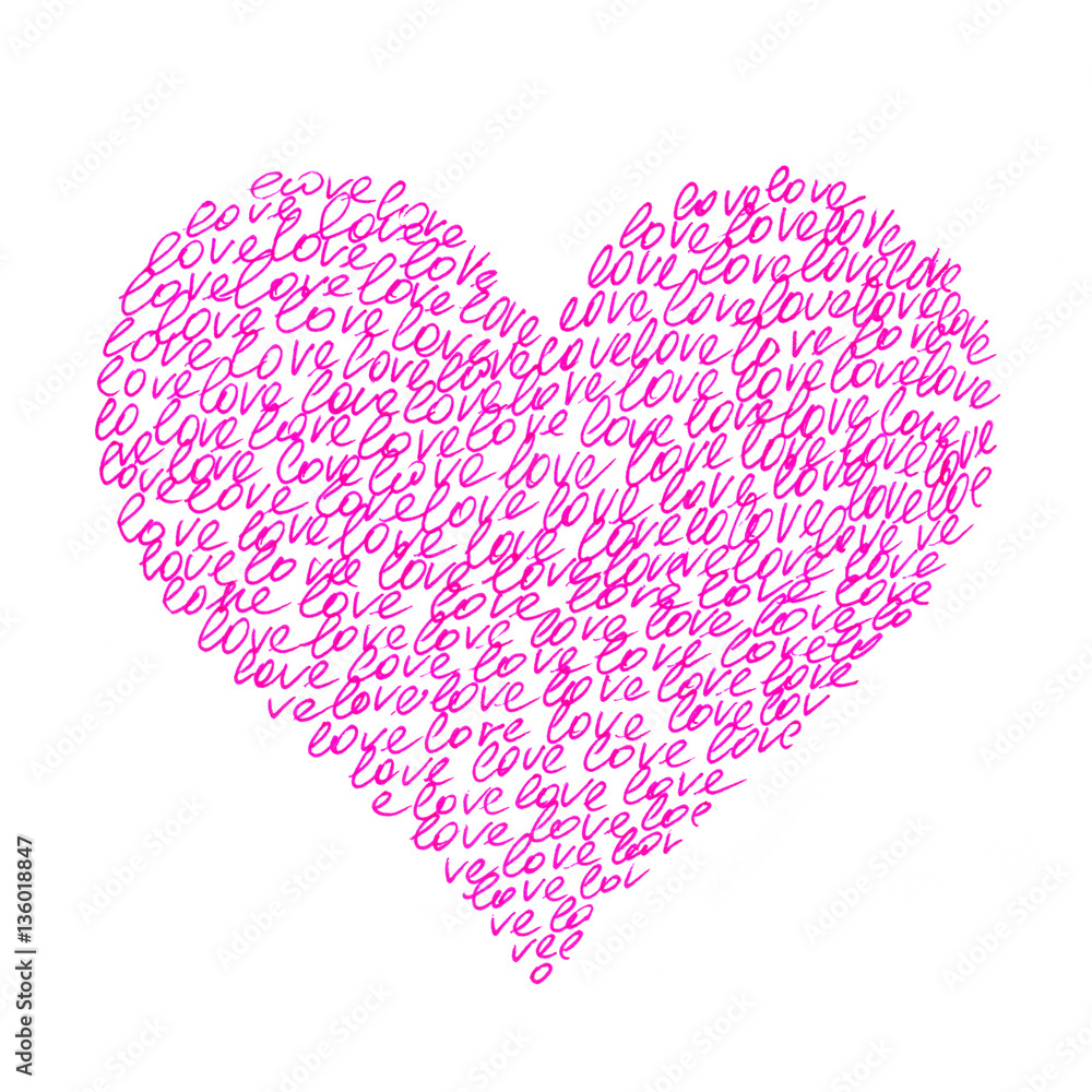 Abstract pink heart from 