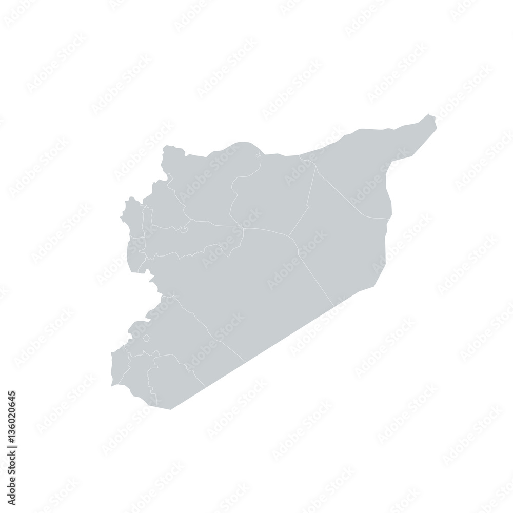 Obraz premium Syria Regions Map