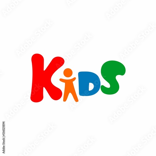 Kids Letter and Icon Logo Vector