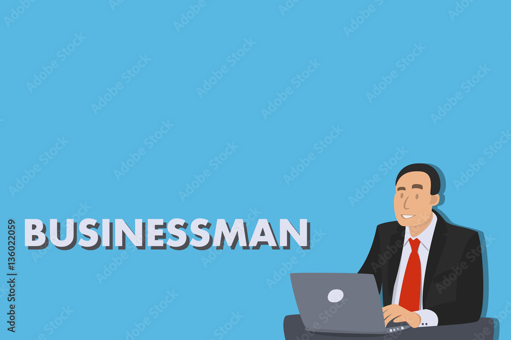 businessman, office worker working with a laptop businessman, office worker working with a laptop