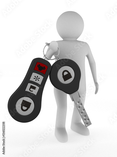 man with automobile keys. I...