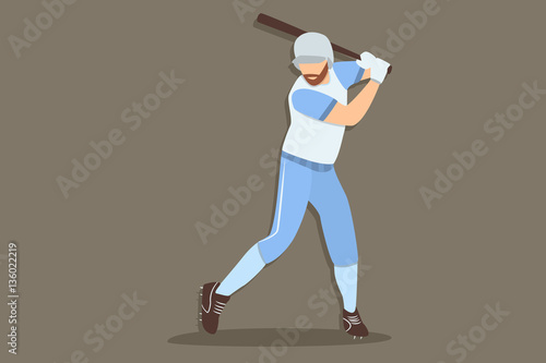 Basball comic, cartoon player character