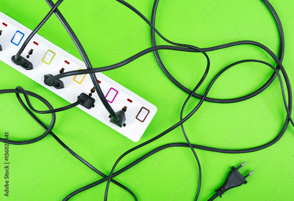 Maximum electrical cords connected electrical power strip or extension