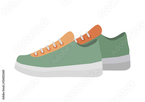 Sport Running Shoes Isolated. Footwear for Fitness