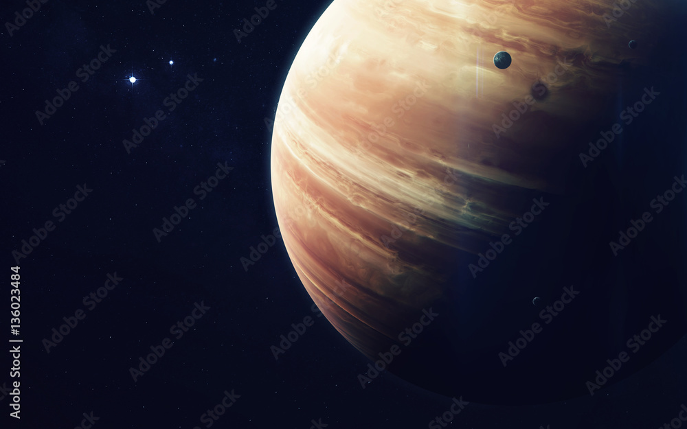 Gas giant planet. Beauty of deep space. Billions of galaxies in the universe. Elements of this image furnished by NASA