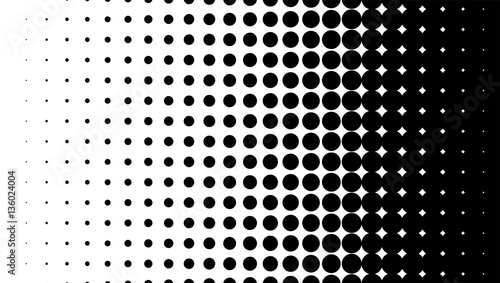 Halftone pattern background, round spot shapes, vintage or retro graphic with place for your text. Halftone digital effect.