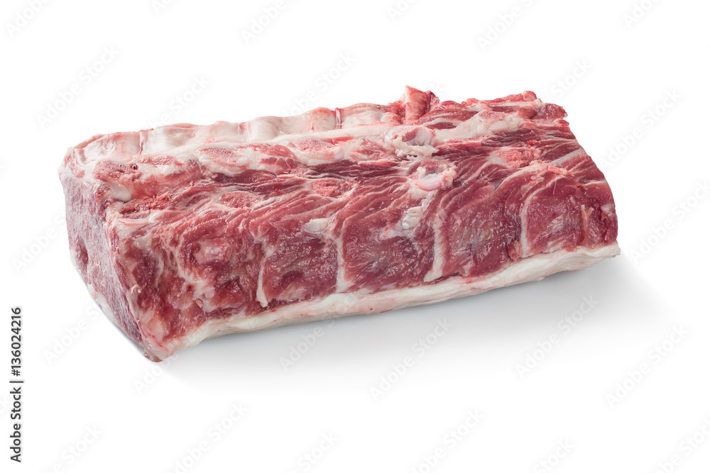 Raw Pork Meat Isolated