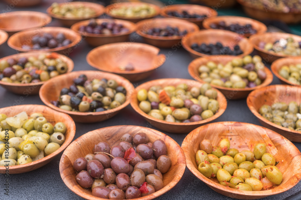 Assortment of olives Assortment of olives