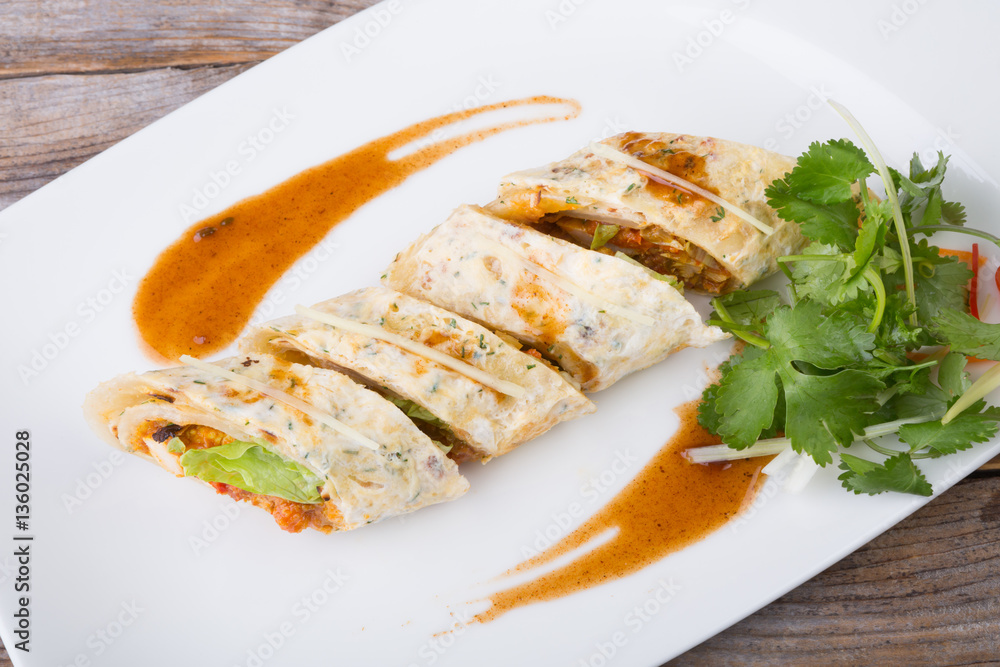 Chicken roll indian style Chicken roll indian style
