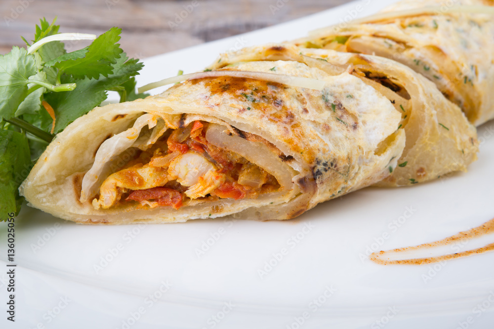 Chicken roll indian style Chicken roll indian style