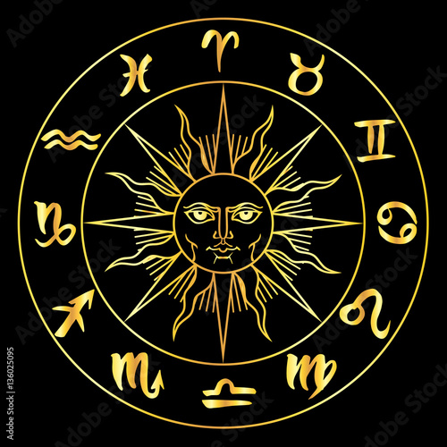 Zodiac signs circle