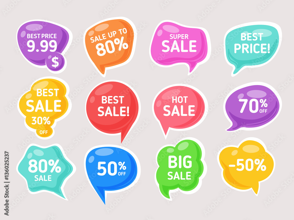 Bright speech bubbles for sales Bright speech bubbles for sales