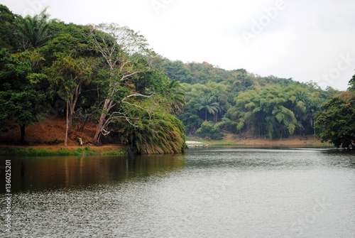 Fényképezés Beautiful lake in Africa. Democratic Republic of the Congo.