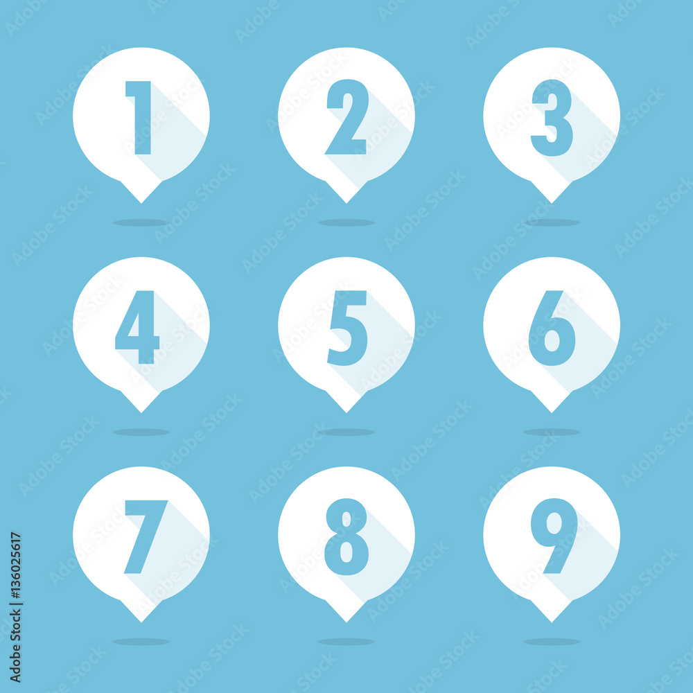 Number balloon icon vector Number balloon icon vector