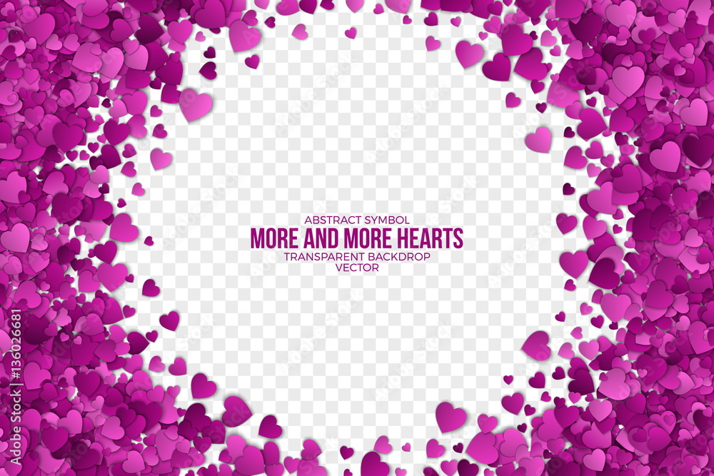 Abstract Vector 3d Hearts on Transparent Backdrop. Valentine's Day illustration Abstract Vector 3d Hearts on Transparent Backdrop. Valentine's Day illustration
