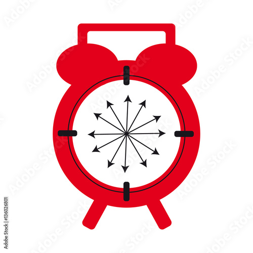 Alarm clock on white background