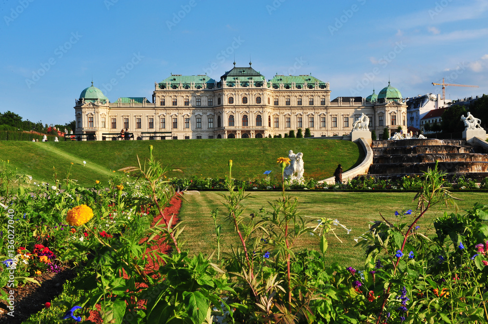 Summer view of Belvedere palace