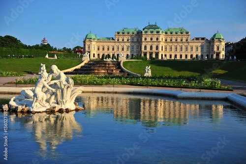 Summer view of Belvedere royal palace