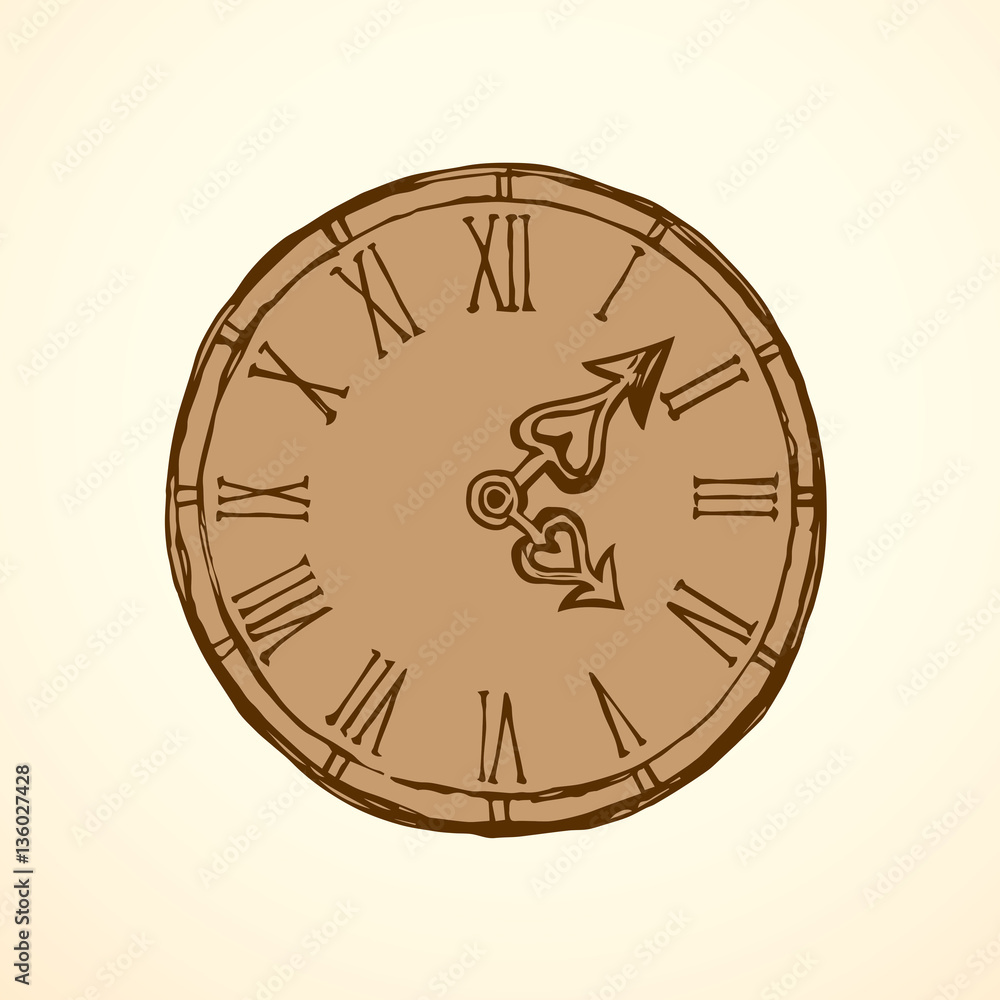 Clock. Vector drawing Stock ベクター Adobe Stock