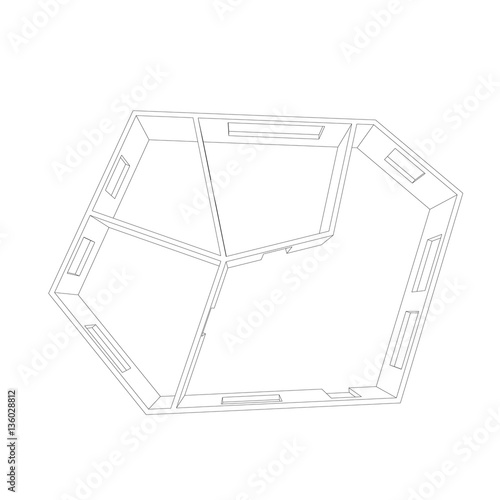 Empty room plan.Isolated on...