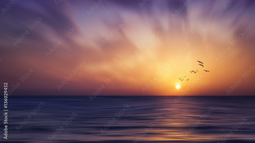 Fantasie Landschaft Meer - Sonnenaufgang