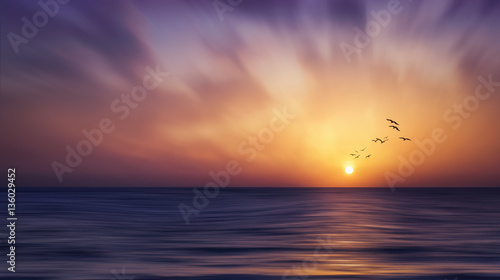 Fantasie Landschaft Meer - Sonnenaufgang