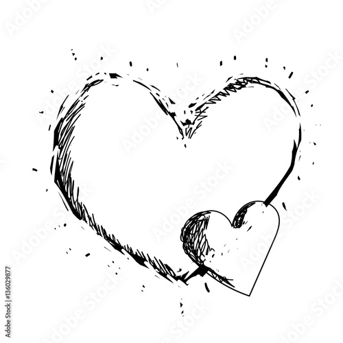 Illustration vector heart art.