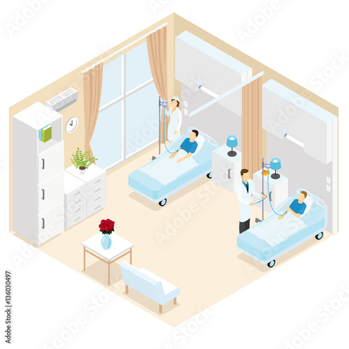 Medical Ward Isometric Template