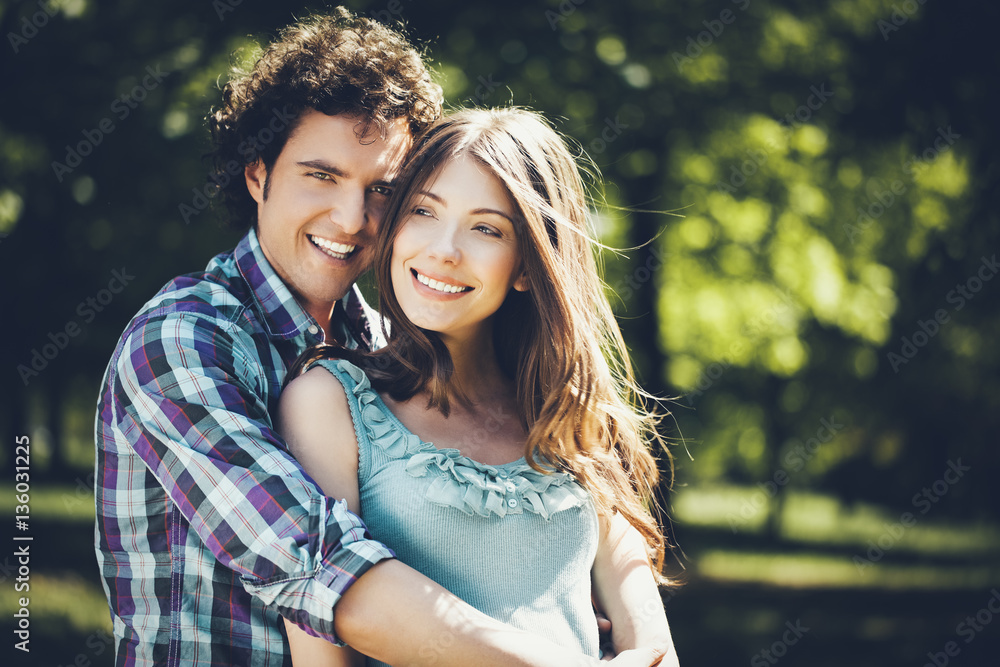 Fototapeta premium Smiling Couple in Summer