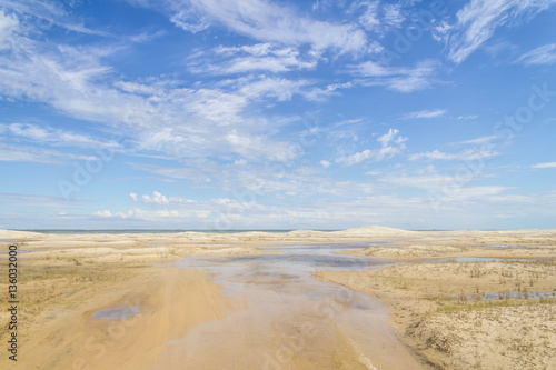 Dunes in the Lagoa do Peixe lake